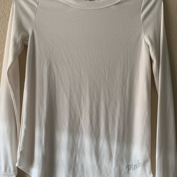 Victoria Secret Pink Ribbed Long Sleeve Tee - Picture 2 of 3